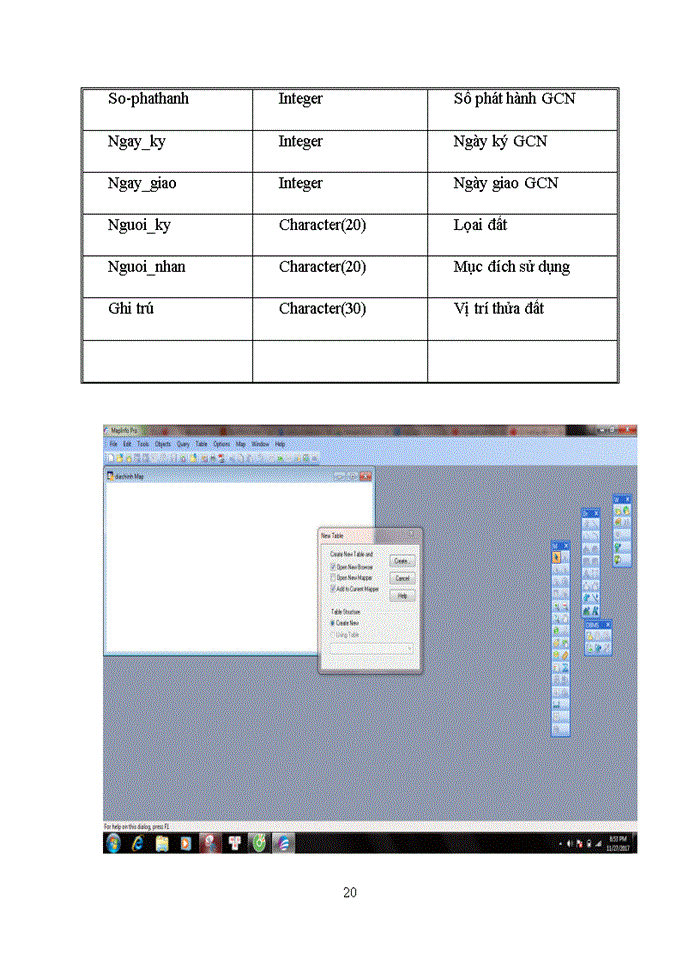 image for page Ứng dụng phần mềm Mapinfo xây dựng cơ sở dữ liệu về Cơ sở dữ liệu về sổ cấp giấy chứng nhận quyền sử dụng đất