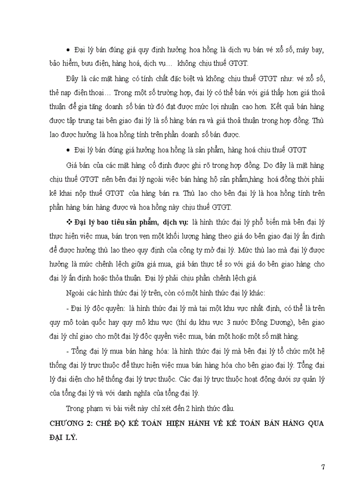image for page Đề án BÀN VỀ KẾ TOÁN BÁN HÀNG QUA ĐẠI LÝ