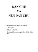 Triết mác Quan điểm của chủ nghĩa Mác Lênin về dân chủ