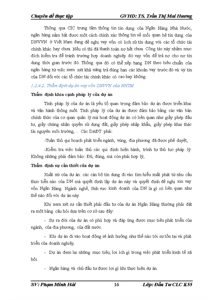 image for page Hoàn thiện công tác thẩm định dự án vay vốn của doanh nghiệp vừa và nhỏ tại ngân hàng thương mại cổ phần đầu tư và phát triển Việt Nam chi nhánh Nam Hà Nội