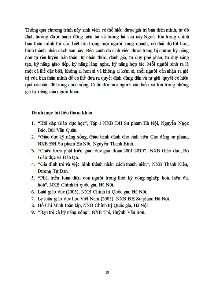 image for page Thực trạng kỹ năng sống và nhu cầu được giáo dục kỹ năng sống của thanh niên