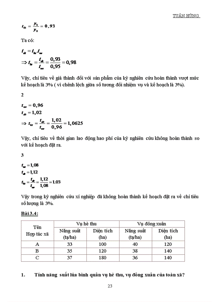 image for page BÀI TẬP VÀ ĐÁP ÁN NGUYÊN LÝ THỐNG KÊ