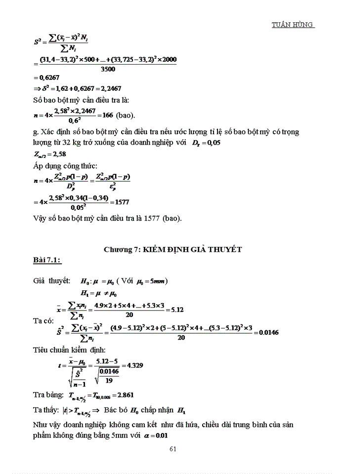 image for page BÀI TẬP VÀ ĐÁP ÁN NGUYÊN LÝ THỐNG KÊ