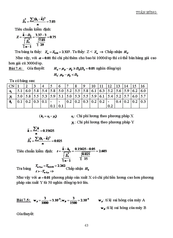 image for page BÀI TẬP VÀ ĐÁP ÁN NGUYÊN LÝ THỐNG KÊ