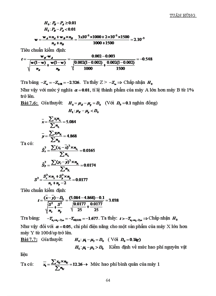 image for page BÀI TẬP VÀ ĐÁP ÁN NGUYÊN LÝ THỐNG KÊ