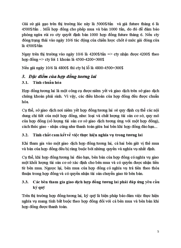 image for page Mô tả hợp đồng tương lai