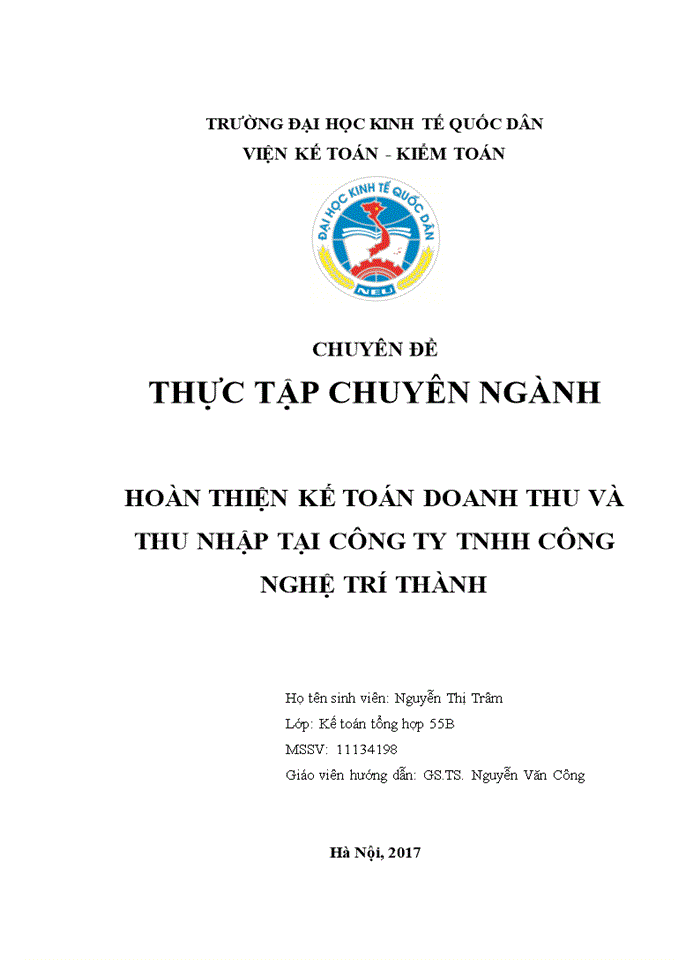 image for page Hoàn thiện kế toán doanh thu và thu nhập tại Công ty Trách nhiệm hữu hạn Công nghệ Trí Thành