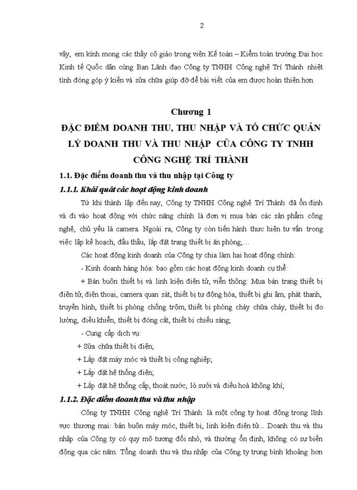 image for page Hoàn thiện kế toán doanh thu và thu nhập tại Công ty Trách nhiệm hữu hạn Công nghệ Trí Thành