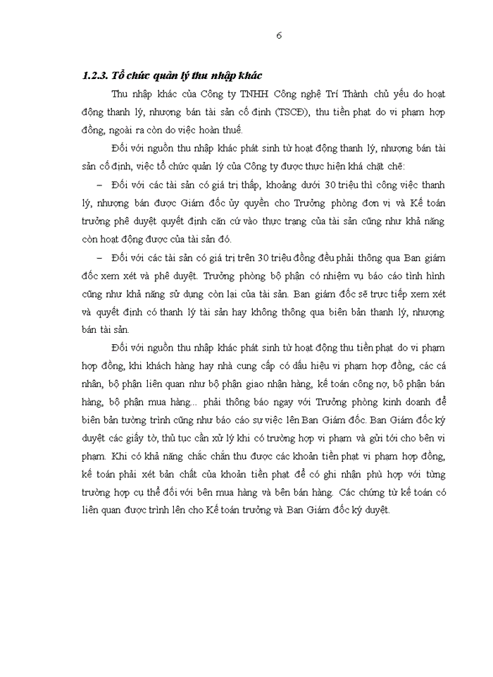 image for page Hoàn thiện kế toán doanh thu và thu nhập tại Công ty Trách nhiệm hữu hạn Công nghệ Trí Thành