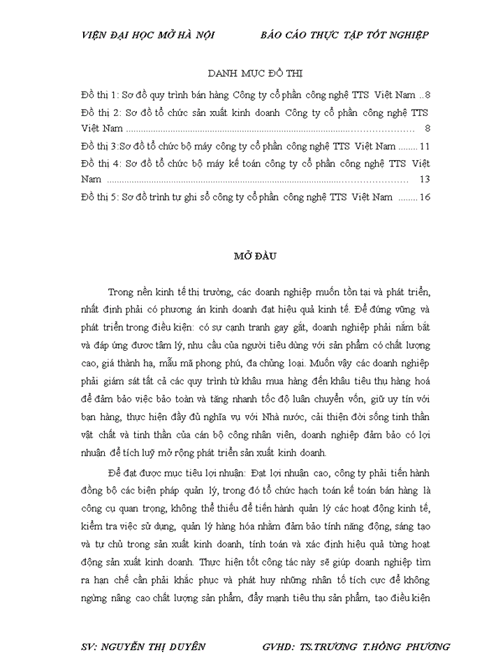 Kế Toán Bán Hàng Và Xác Định Kết Quảbán Hàng Tại Công Ty Cổ Phần Công Nghệ Tts Việt Nam
