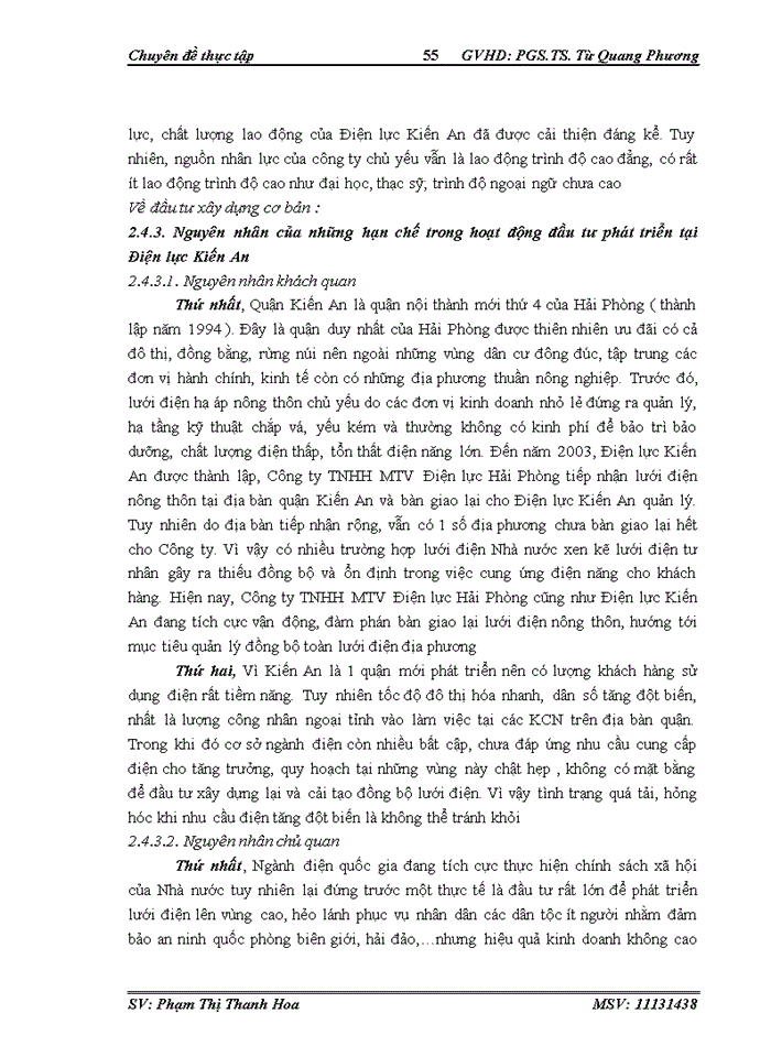 image for page ĐẦU TƯ PHÁT TRIỂN TẠI CHI NHÁNH CÔNG TY Trách nhiệm hữu hạn MTV ĐIỆN LỰC HẢI PHÒNG ĐIỆN LỰC KIẾN AN