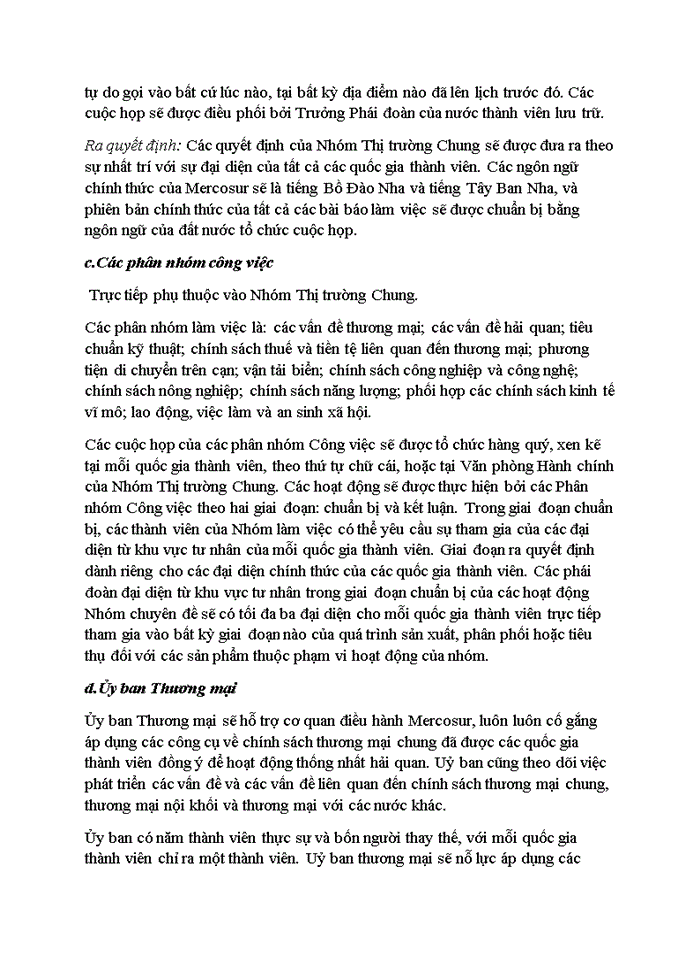 image for page Khái quát chung về mercosur