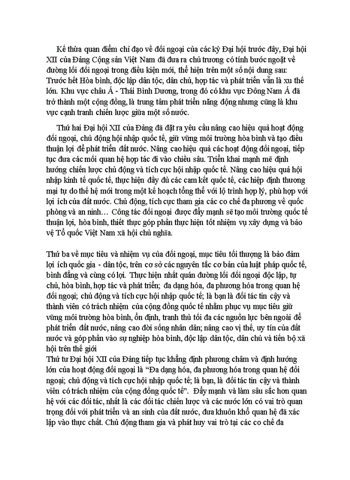 image for page Khái quát về chính sách đối ngoại