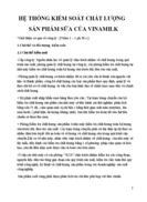 Hệ thống kiểm soát chất lượng sản phẩm sữa của vinamilk