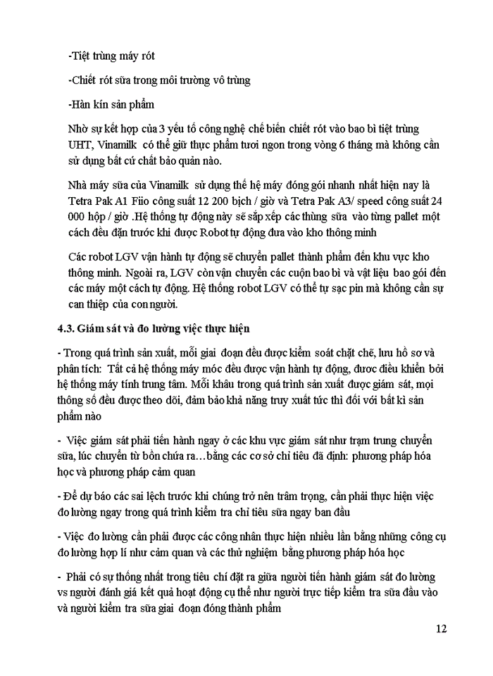 image for page Hệ thống kiểm soát chất lượng sản phẩm sữa của vinamilk