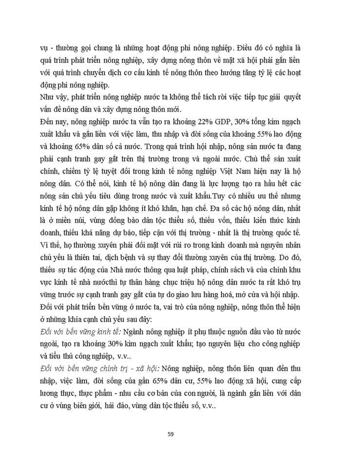 image for page Cây 1 Trình bày Thực trạng và chất lượng tăng trưởng kinh tế Việt Nam thời kỳ đổi mới 1986 đến nay Câu 2 Những biện pháp chủ yếu để phát triển nông nghiệp ở Việt Nam hiện nay