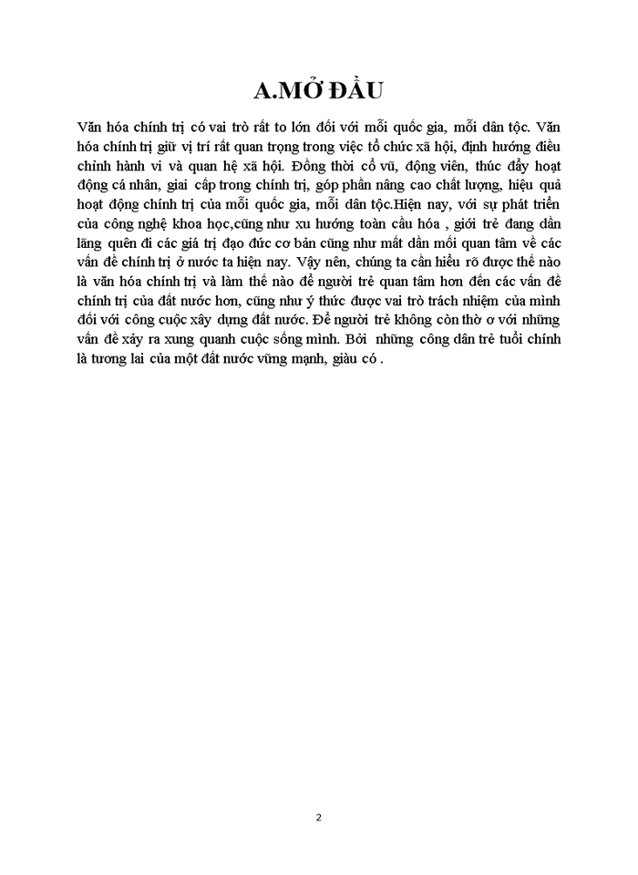 image for page Văn hóa chính trị và văn hóa chính trị của sinh viên Việt Nam hiện nay