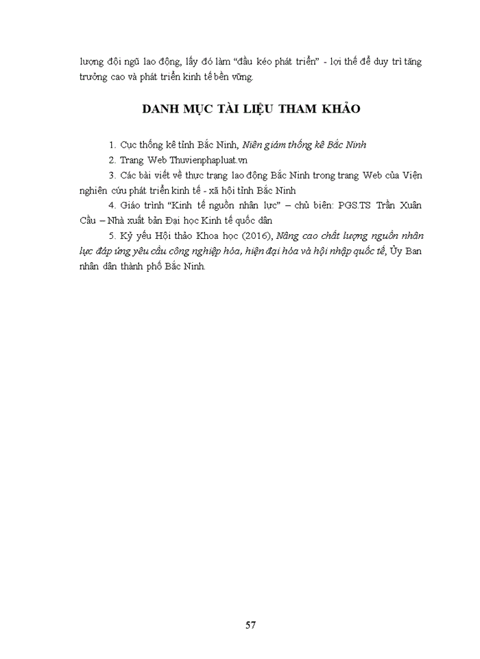 image for page Giải pháp nâng cao chất lượng lao động của tỉnh Bắc Ninh đến năm 2025