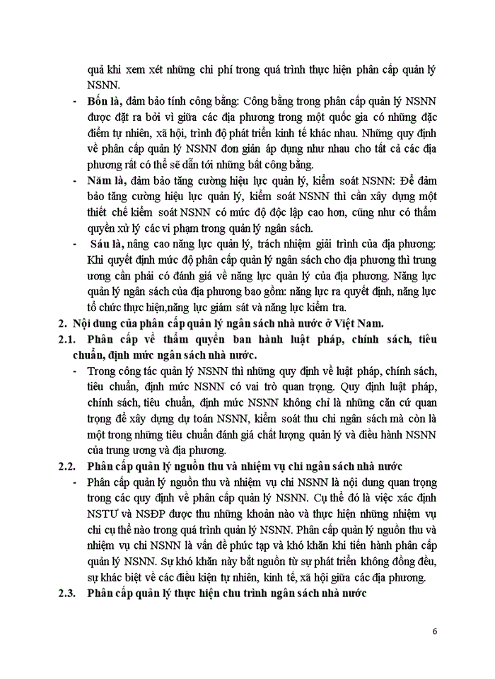 image for page Phân cấp quản lý Ngân Sách Nhà Nước ở Việt Nam
