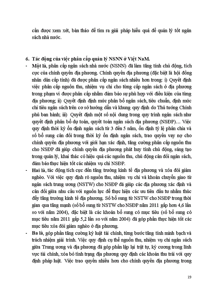 image for page Phân cấp quản lý Ngân Sách Nhà Nước ở Việt Nam