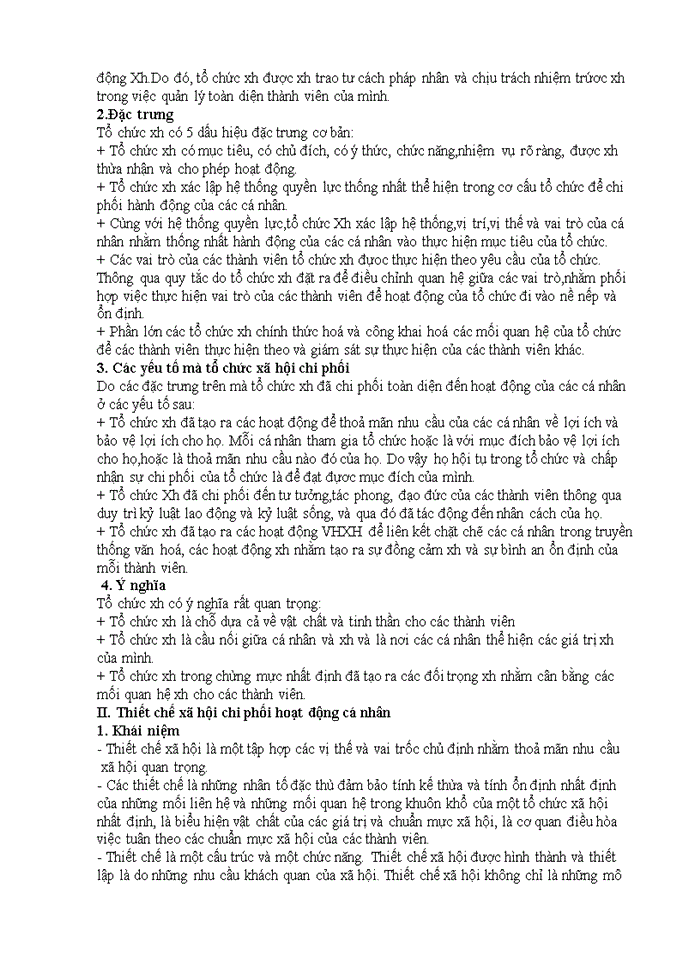 image for page Phân tích và chứng minh tổ chức xã hội chi phối hoạt động cá nhân và thiết chế xã hội chi phối hoạt động cá nhân