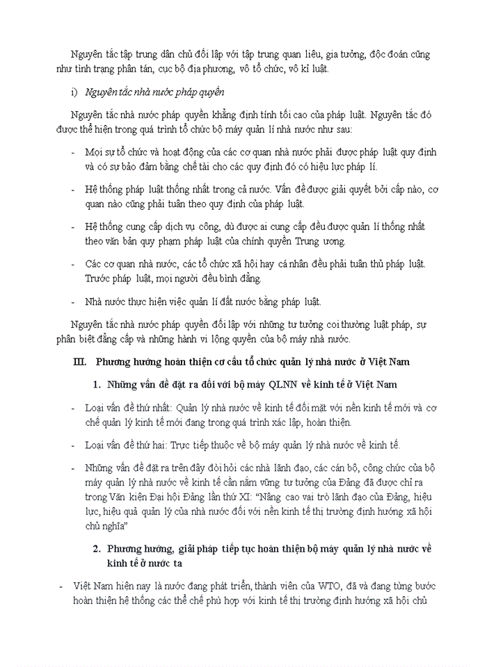 image for page Trình bày cơ sở lý luận về cơ cấu tổ chức quản lý nhà nước về kinh tế Phương hướng hoàn thiện cơ cấu tổ chức quản lý nhà nước ở Việt Nam