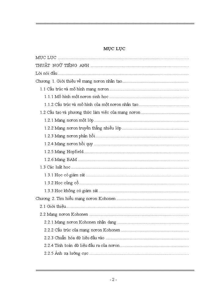 image for page TÌM HIỂU MẠNG NƠRON KOHONEN