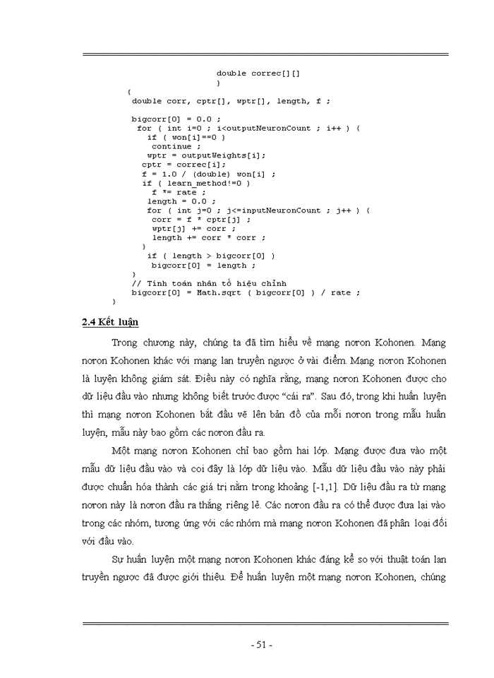 image for page TÌM HIỂU MẠNG NƠRON KOHONEN