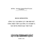 THS CÔNG TÁC TẠO ĐỘNG LỰC CHO ĐỘI NGŨ CÔNG NHÂN VIÊN TẠI CÔNG TY CƠ KHÍ VÀ XÂY DỰNG POSCO E C VIỆT NAM