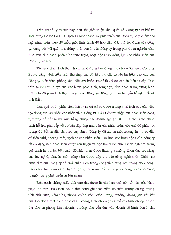 image for page THS CÔNG TÁC TẠO ĐỘNG LỰC CHO ĐỘI NGŨ CÔNG NHÂN VIÊN TẠI CÔNG TY CƠ KHÍ VÀ XÂY DỰNG POSCO E C VIỆT NAM