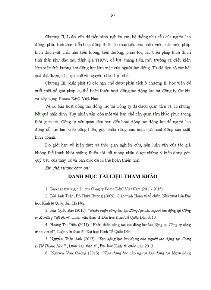 image for page THS CÔNG TÁC TẠO ĐỘNG LỰC CHO ĐỘI NGŨ CÔNG NHÂN VIÊN TẠI CÔNG TY CƠ KHÍ VÀ XÂY DỰNG POSCO E C VIỆT NAM