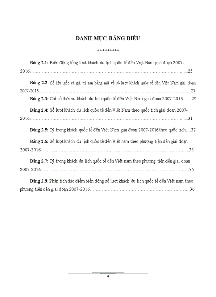 Phân tích thống kê tình hình khách du lịch quốc tế đến Việt Nam giai đoạn 2007-2016