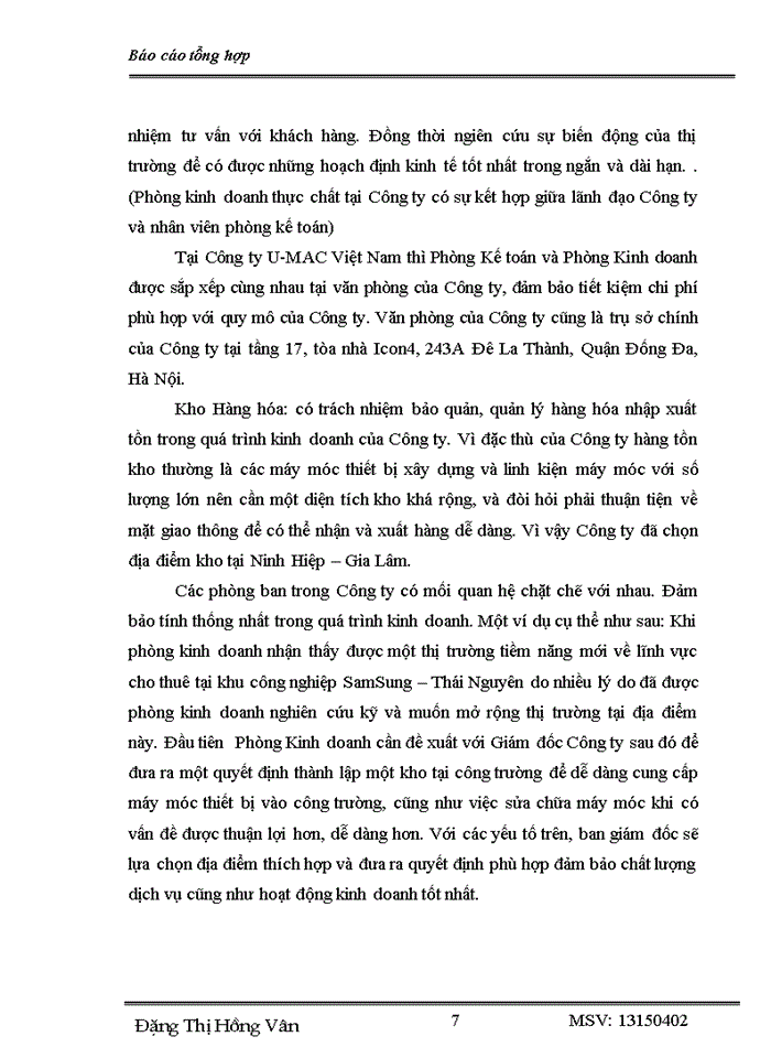 image for page Báo cáo tại Công ty trách nhiệm hữu hạn thương mại U-Mac Việt Nam