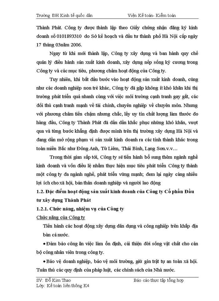 image for page Báo cáo tại Công ty Cổ phần xây dựng và đầu tư Thành Phát