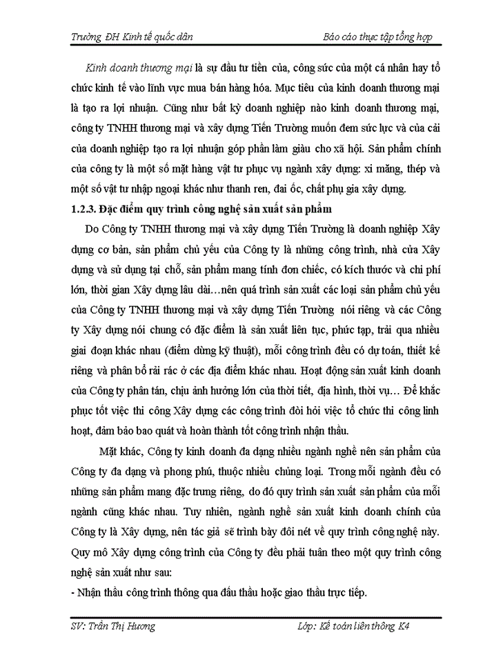 image for page Báo cáo tại CÔNG TY Trách nhiệm hữu hạn THƯƠNG MẠI VÀ XÂY DỰNG TIẾN TRƯỜNG