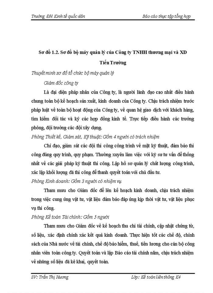 image for page Báo cáo tại CÔNG TY Trách nhiệm hữu hạn THƯƠNG MẠI VÀ XÂY DỰNG TIẾN TRƯỜNG