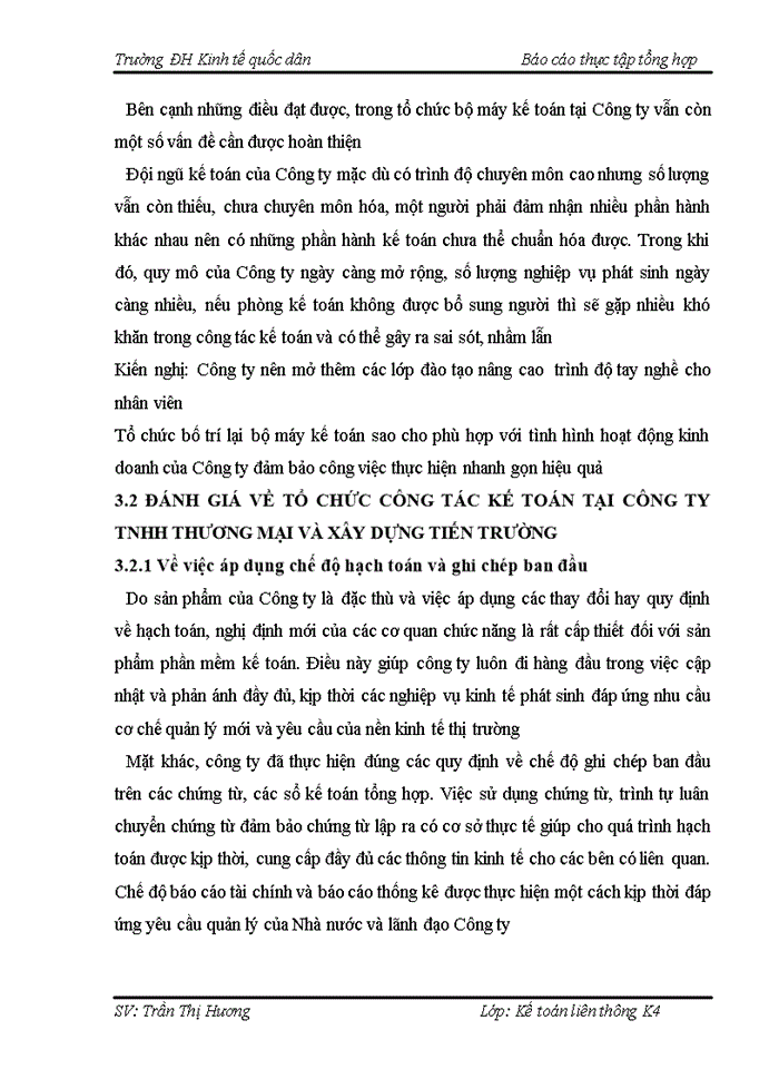 image for page Báo cáo tại CÔNG TY Trách nhiệm hữu hạn THƯƠNG MẠI VÀ XÂY DỰNG TIẾN TRƯỜNG