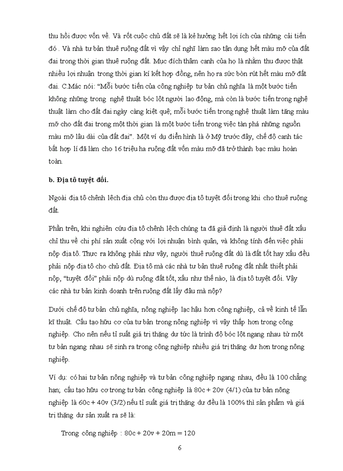 image for page Triết mác Trình bày lý luận địa tô của chủ nghĩa C Mác Liên hệ thực tiễn ở Việt Nam