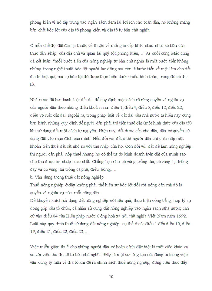 image for page Triết mác Trình bày lý luận địa tô của chủ nghĩa C Mác Liên hệ thực tiễn ở Việt Nam