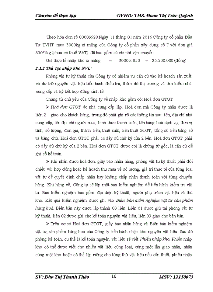 image for page Hoàn thiện kế toán nguyên vật liệu - công cụ dụng cụ tại Công ty Cổ Phần Đầu Tư TVHT