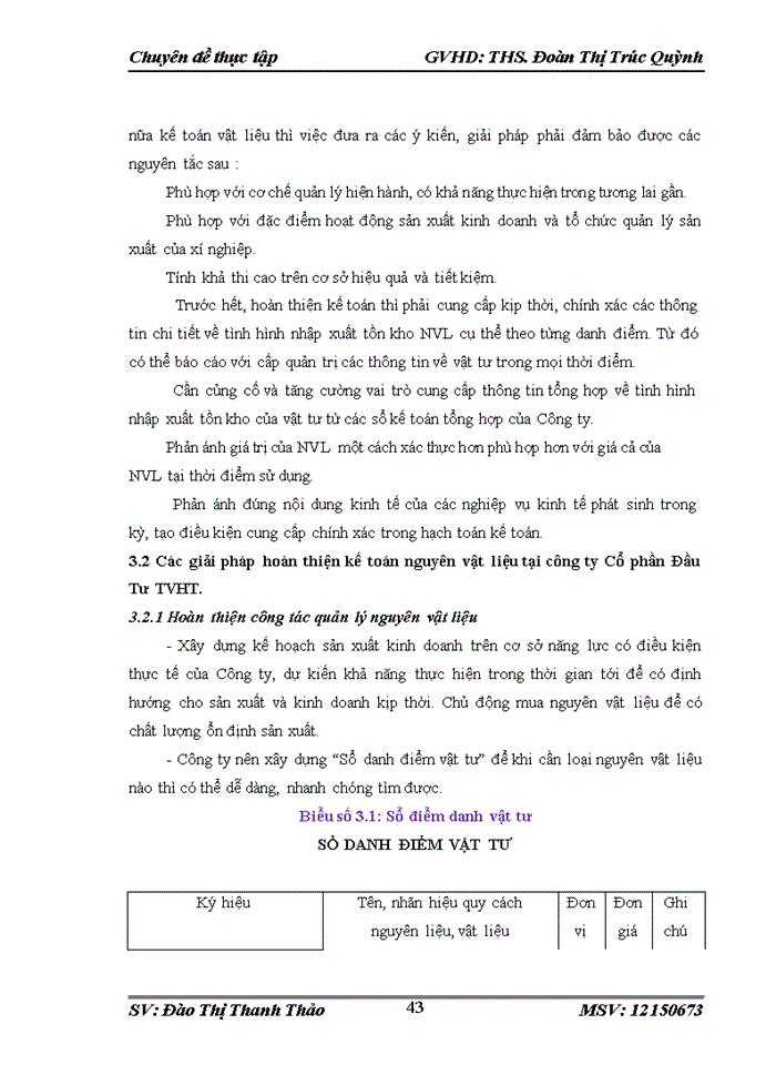 image for page Hoàn thiện kế toán nguyên vật liệu - công cụ dụng cụ tại Công ty Cổ Phần Đầu Tư TVHT