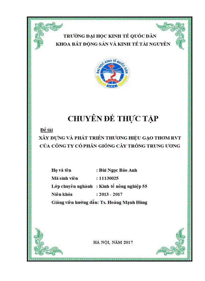 image for page XÂY DỰNG VÀ PHÁT TRIỂN THƯƠNG HIỆU GẠO THƠM RVT CỦA CÔNG TY CỔ PHẦN GIỐNG CÂY TRỒNG TRUNG ƯƠNG