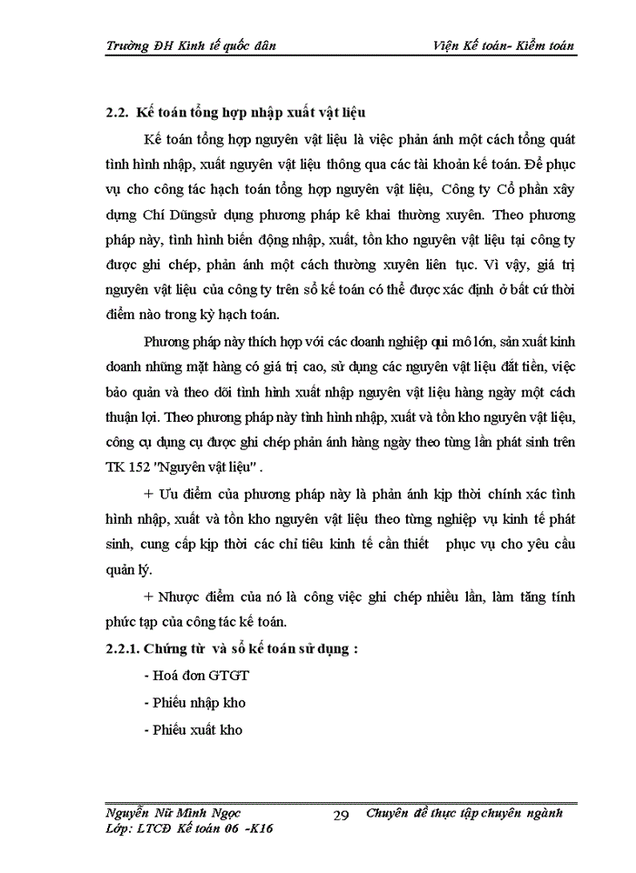 image for page Hoàn thiện kế toán nguyên vật liệu tại Công ty Cổ phần xây dựng Chí Dũng