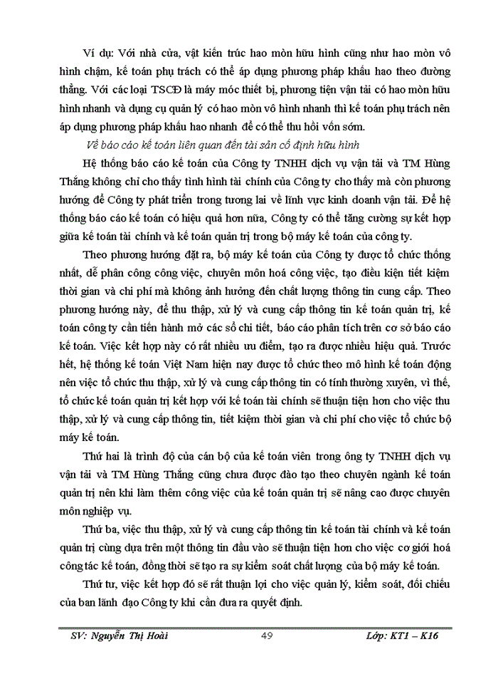 image for page Hoàn thiện kế toán tài sản cố định hữu hình tại Công ty Trách nhiệm hữu hạn dịch vụ vận tải và thương mại Hùng Thắng