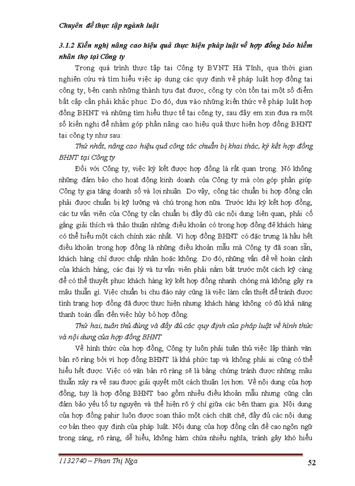 image for page Những vấn đề pháp lý về Hợp đồng bảo hiểm nhân thọ và thực tiễn thực hiện tại Công ty Bảo Việt Nhân Thọ Hà Tĩnh