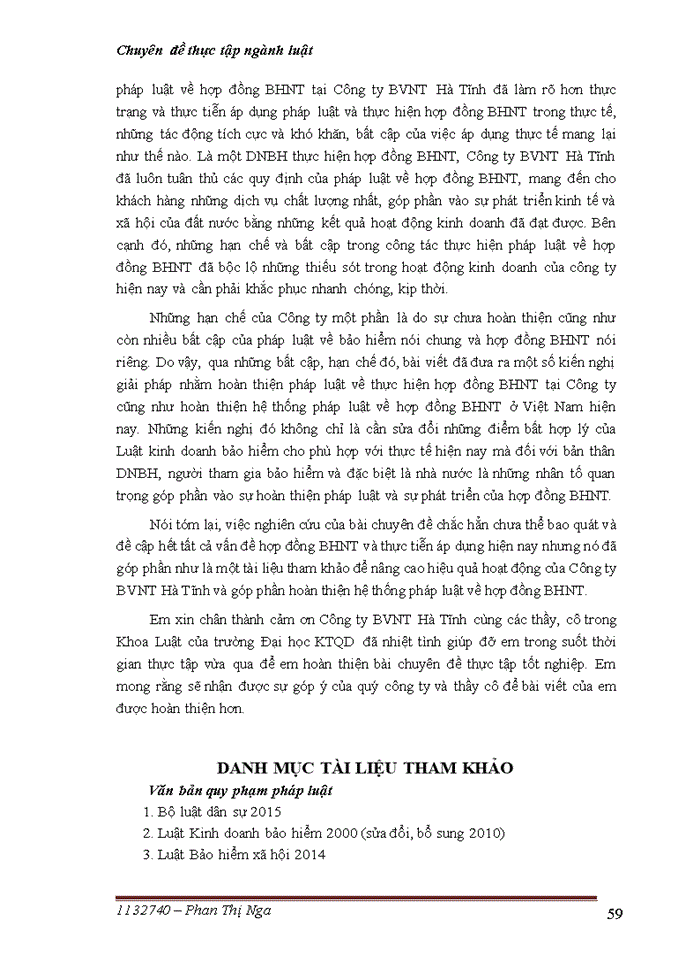 image for page Những vấn đề pháp lý về Hợp đồng bảo hiểm nhân thọ và thực tiễn thực hiện tại Công ty Bảo Việt Nhân Thọ Hà Tĩnh