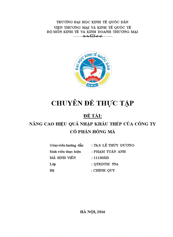 image for page NÂNG CAO HIỆU QUẢ NHẬP KHẨU THÉP CỦA CÔNG TY CỔ PHẦN HỒNG MÃ
