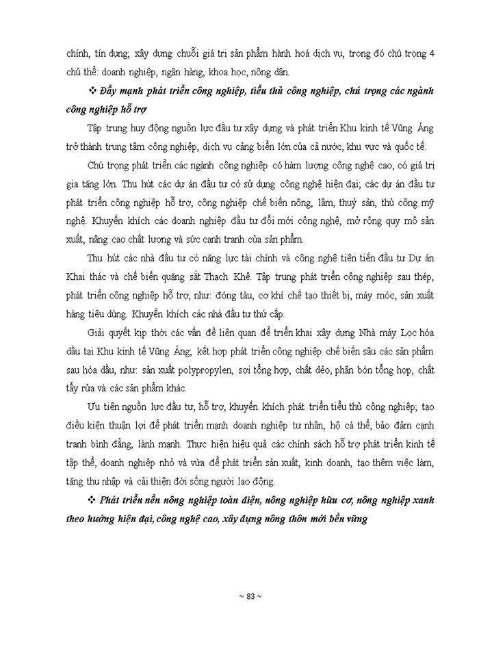 image for page ĐỊNH HƯỚNG VÀ GIẢI PHÁP ĐẦU TƯ PHÁT TRIỂN KINH TẾ TRÊN ĐỊA BÀN TỈNH HÀ TĨNH ĐẾN NĂM 2020
