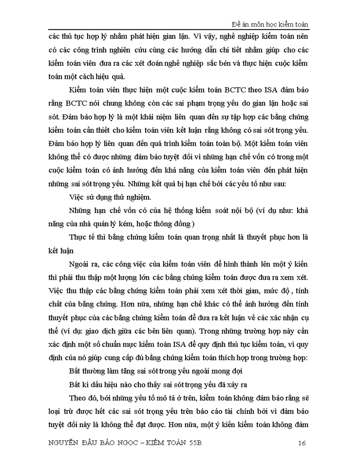 image for page Gian lận và sai sót với trách nhiệm của kiểm toán viên trong kiểm toán