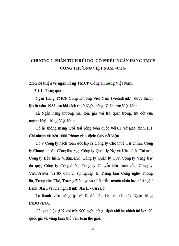 image for page Sử dụng mô hình ARCH-GARCH phân tích rủi ro cổ phiếu Ngân hàng TMCP Công Thương Việt Nam